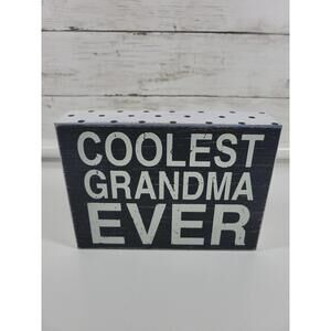 Coolest Grandma Ever Wooden Sign Farmhouse Home Decor Gift NEW